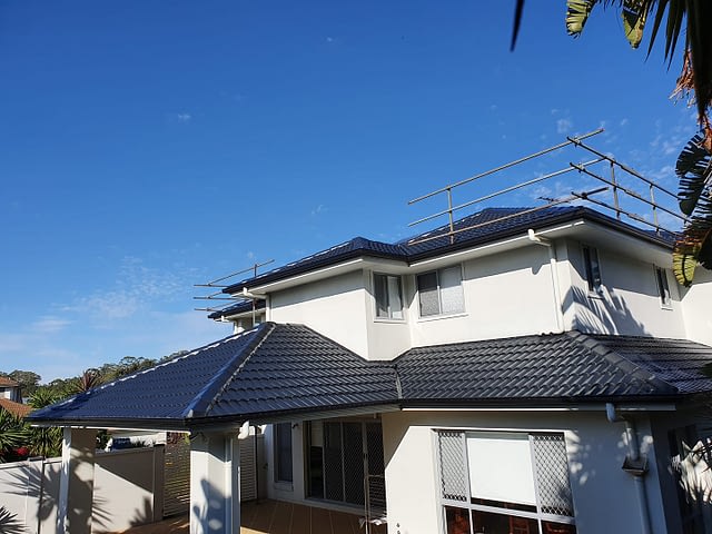 This roof restoration Brisbane was an old tile roof that now looks like new.